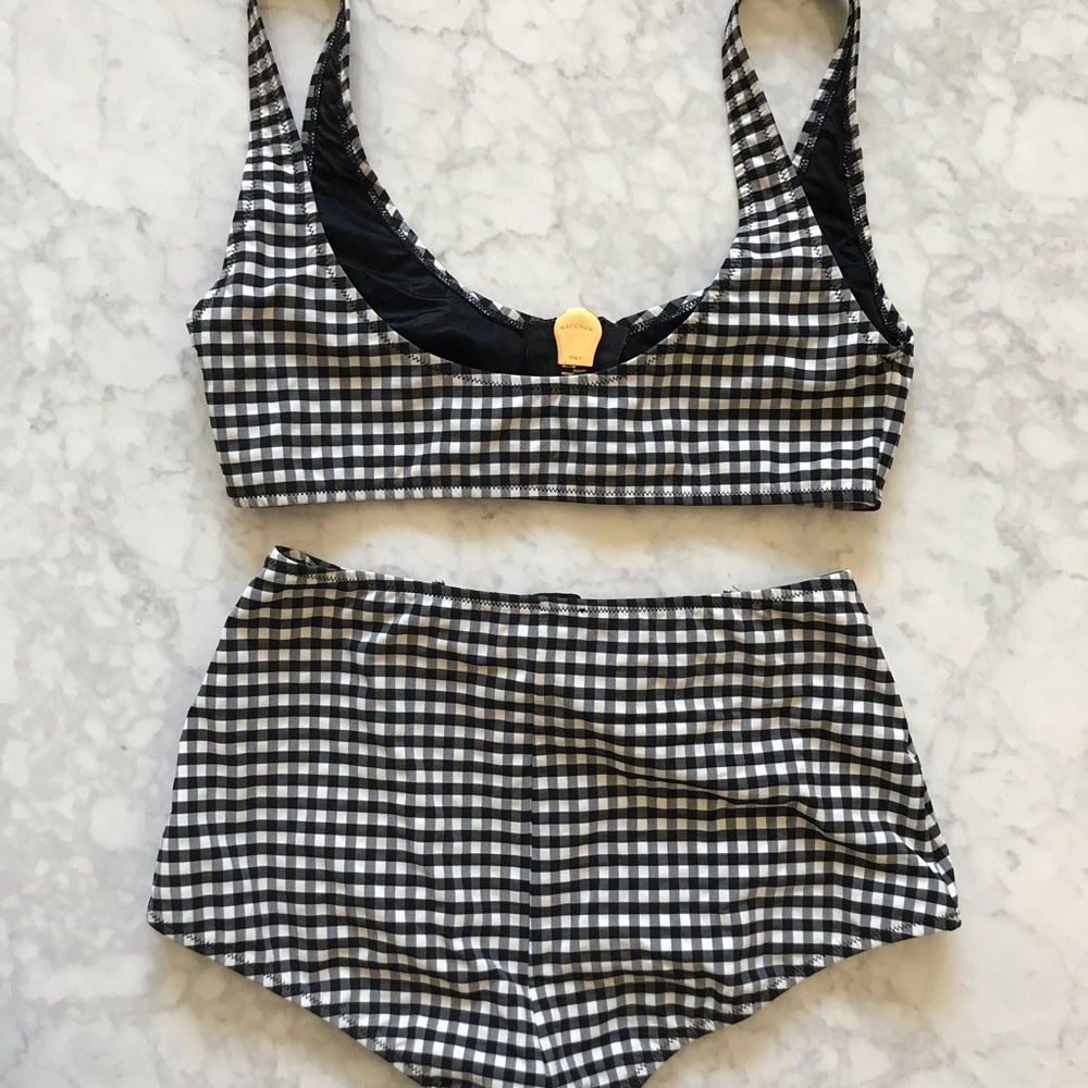 VINTAGE MOSCHINO high waisted gingham bikini - Picture 3 of 4